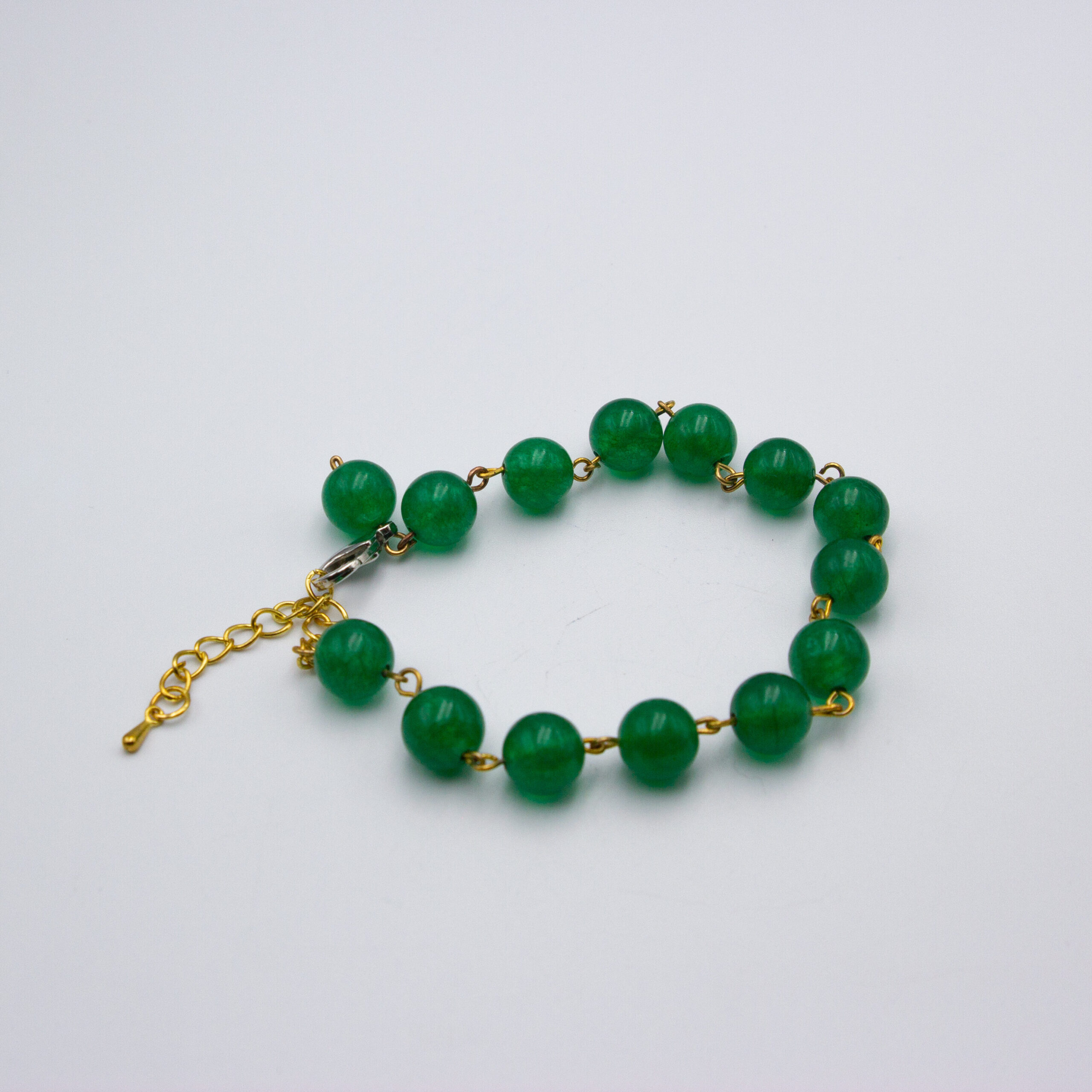 Natural Green Jade Crystal Bracelet (8mm)