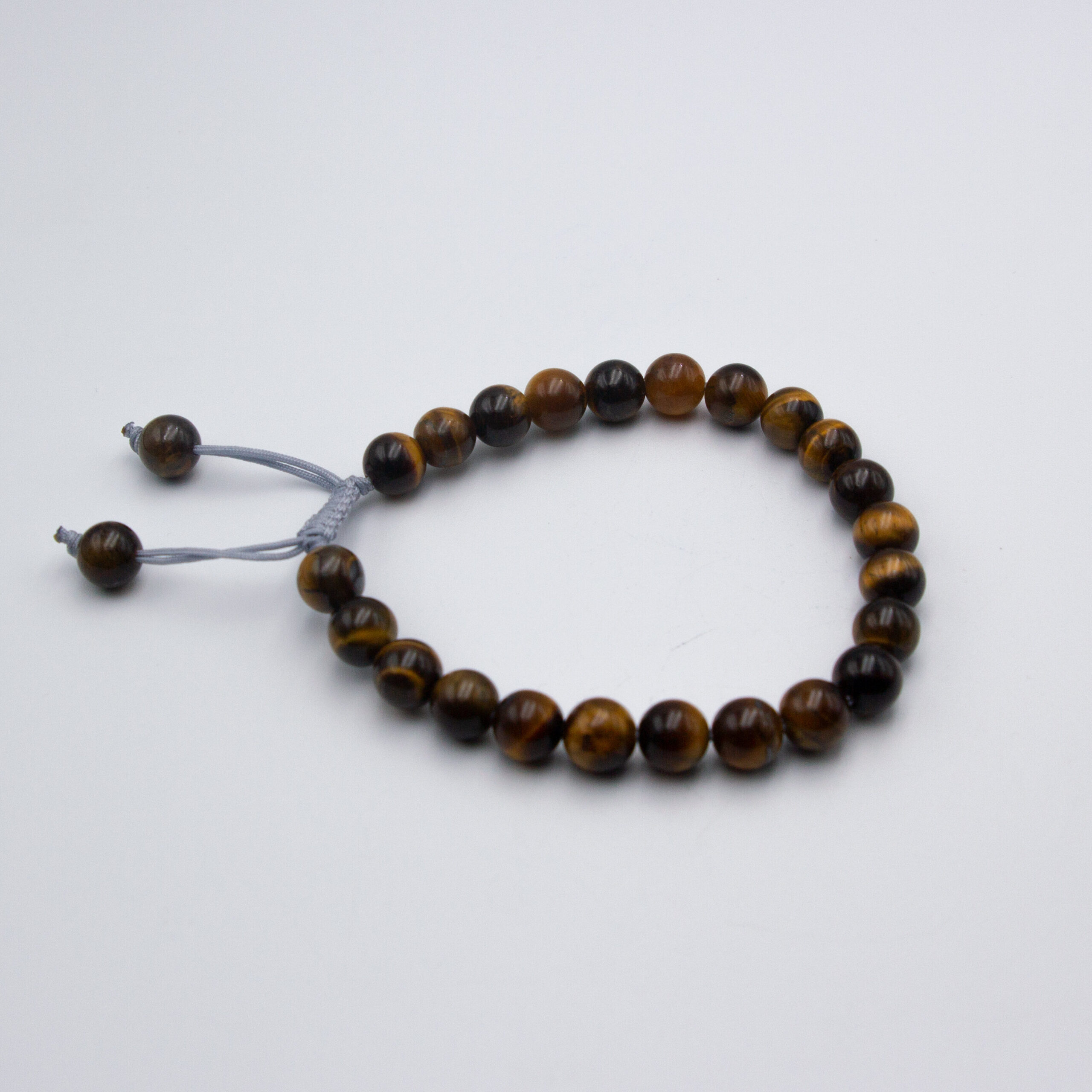 Natural Tiger Eye Crystal Bracelet (10mm) with threads