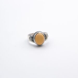 925 Sterling Silver Natural Jasper Crystal Ring (4.9 grams)