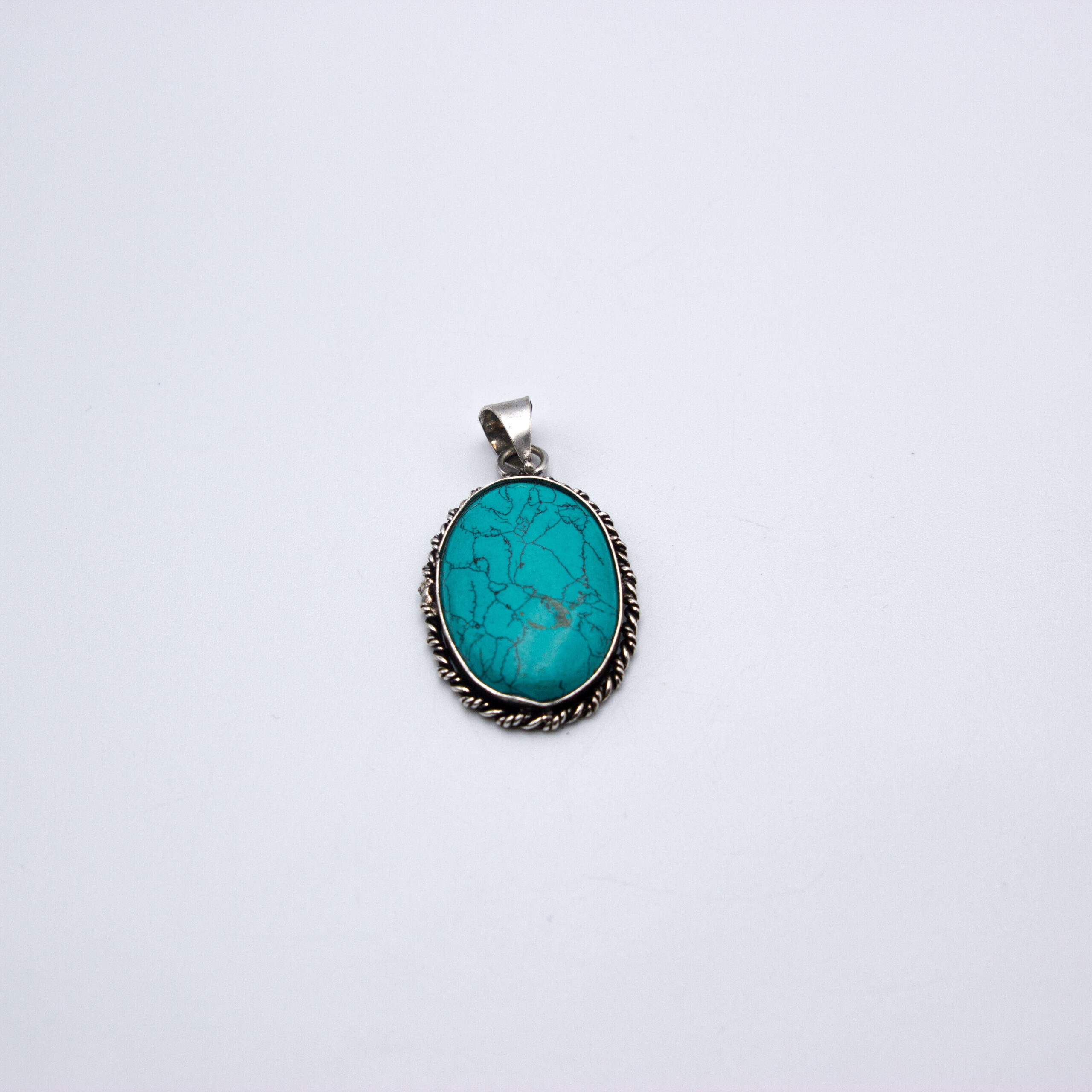 Natural Turquoise Crystal Locket Necklace