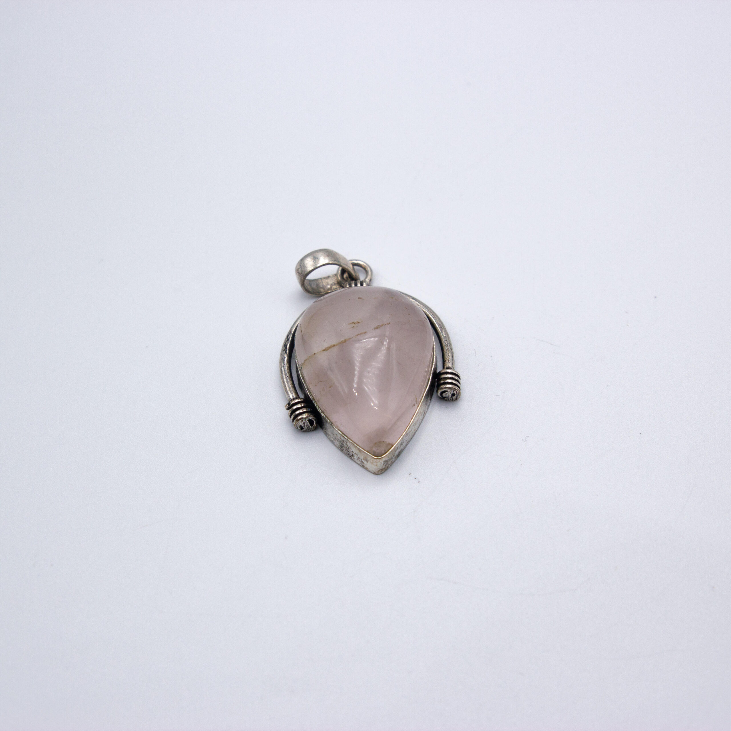 Natural Rose Quartz Crystal Locket Necklace