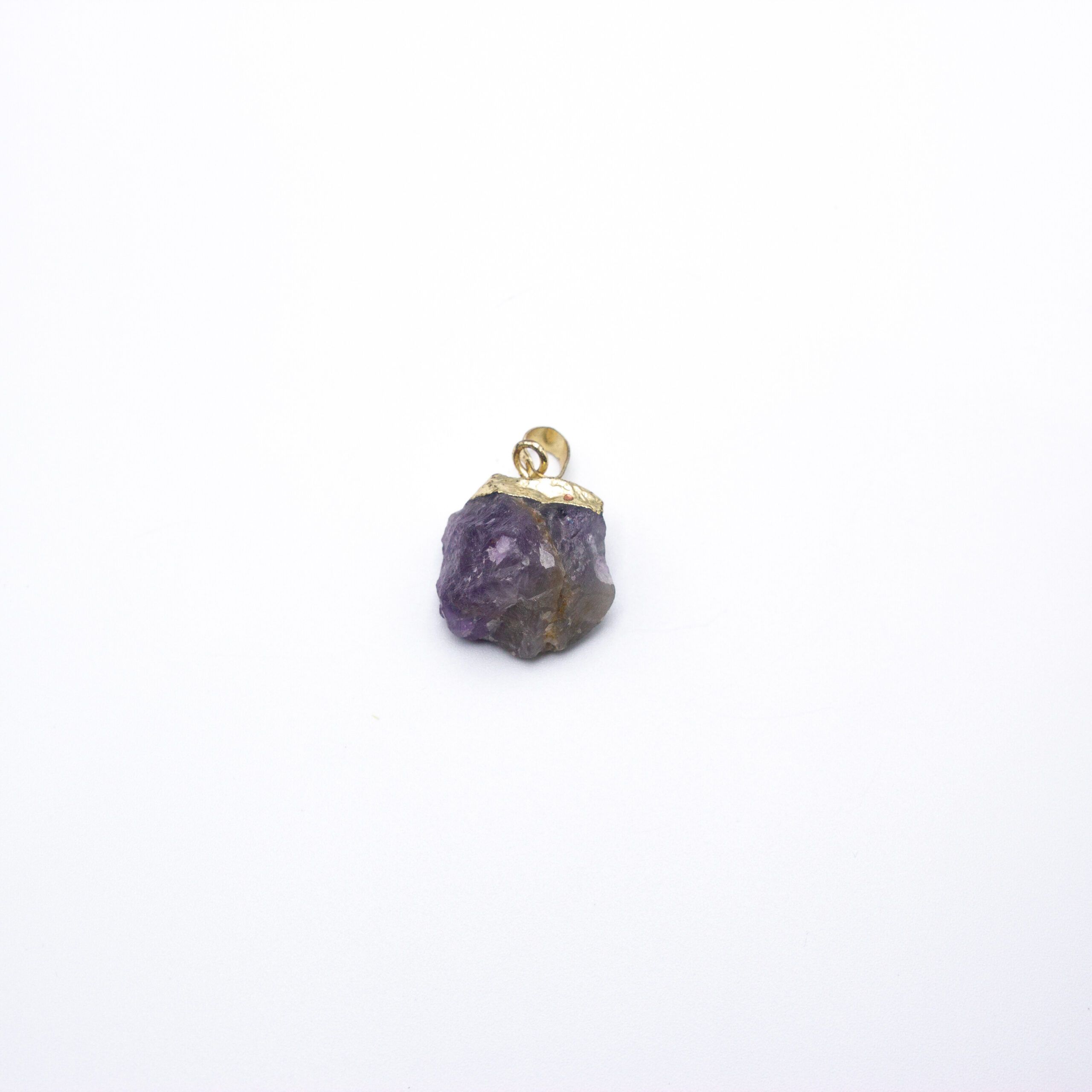 Natural Amethyst Raw Crystal Locket Necklace