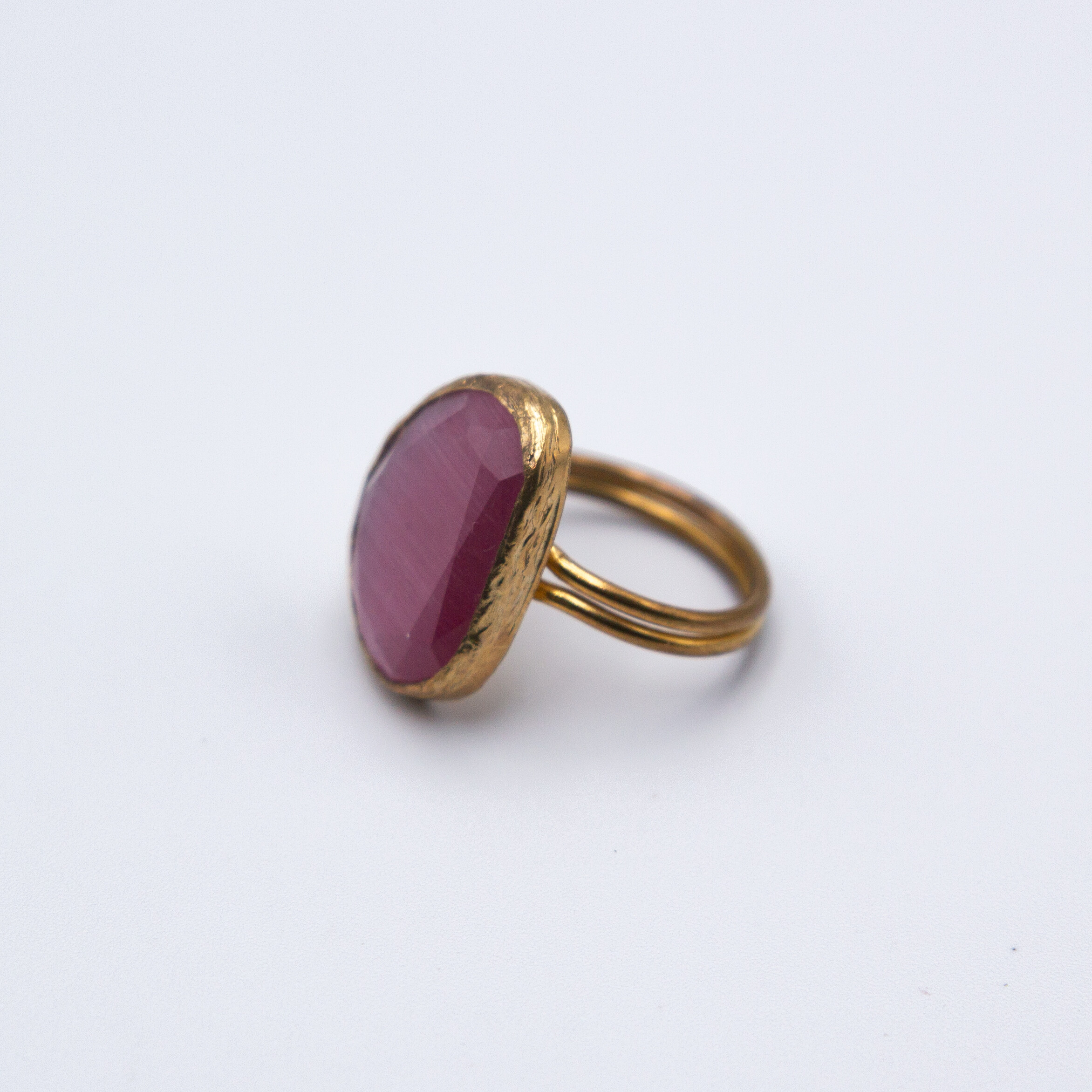 Natural Rose Quartz Ring