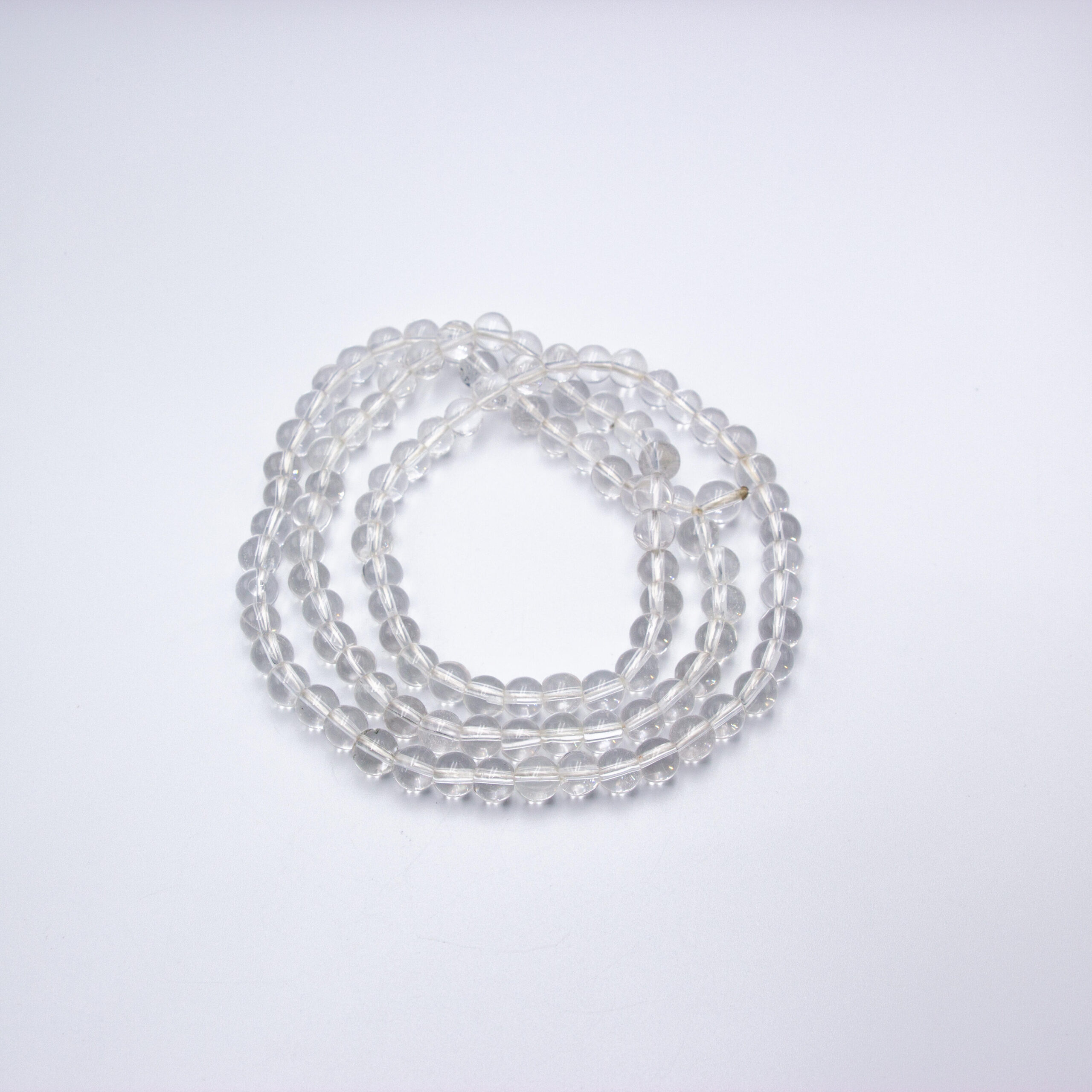 Himalayan Natural Clear Quartz Crystal Mala 108 beads – Makalu Mountain Nepal