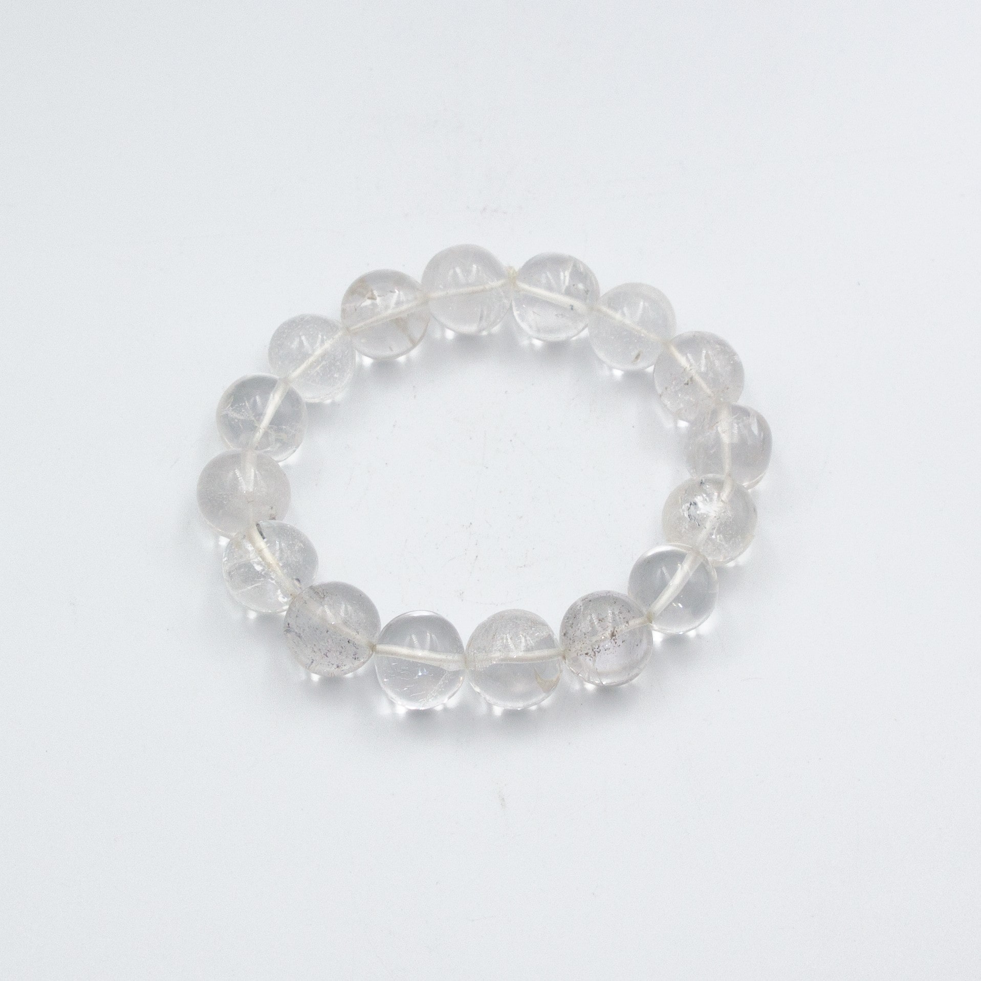 Mount Makalu Natural Himalayan Nepal Clear Quartz Crystal Bracelet 14mm from the Himalayas in Nepal