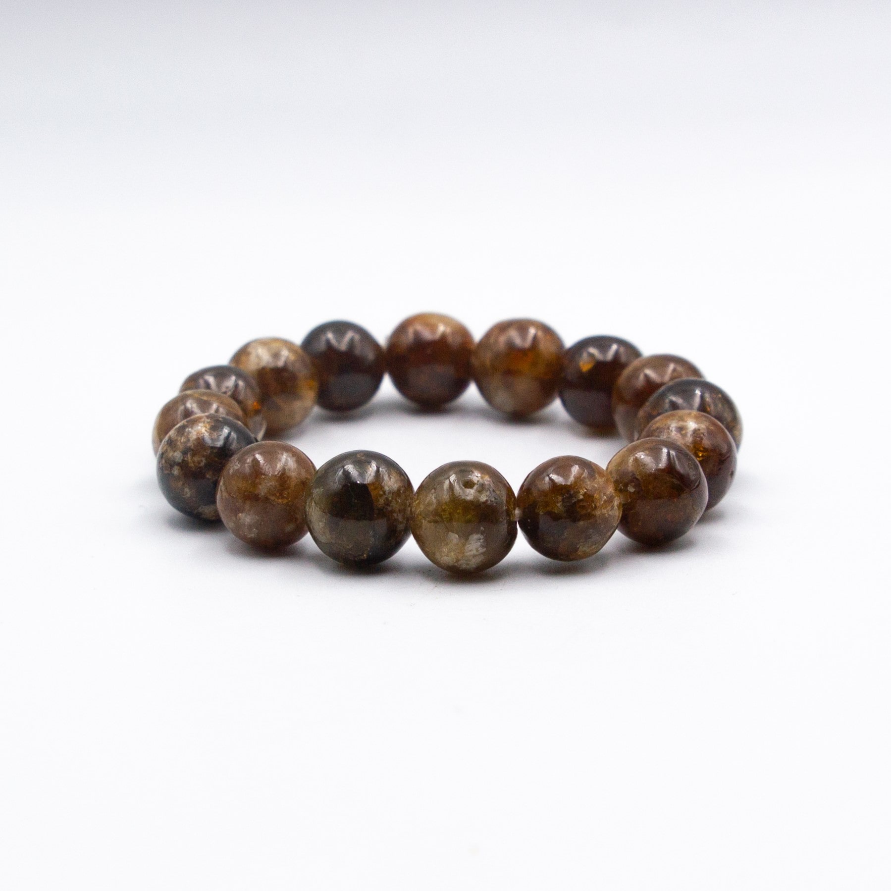 Mount Makalu Natural Yellow Tourmaline Crystal Bracelet from the Himalayas in Nepal (12 mm)