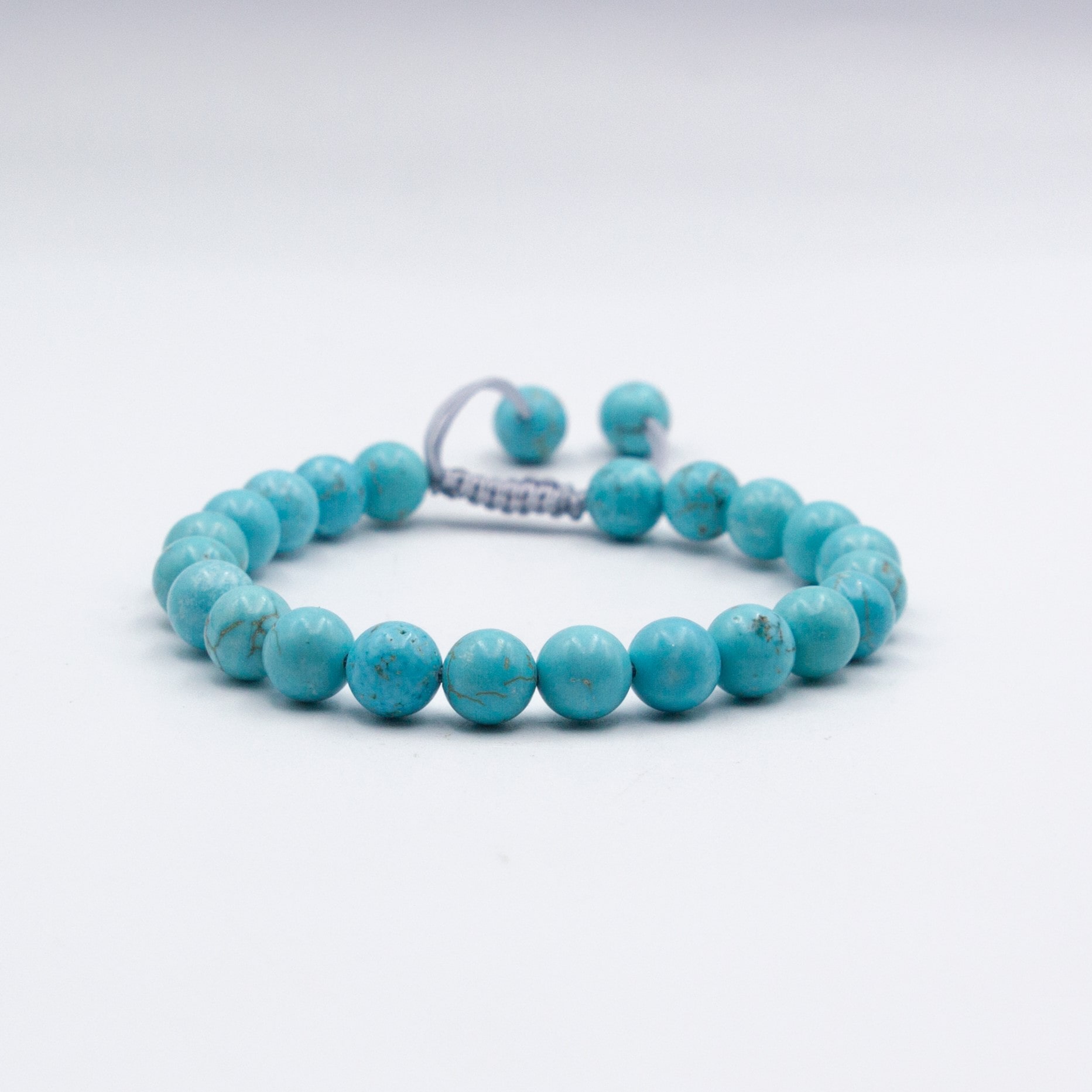 Natural Amazonite Crystal Bracelet (8mm) with threads