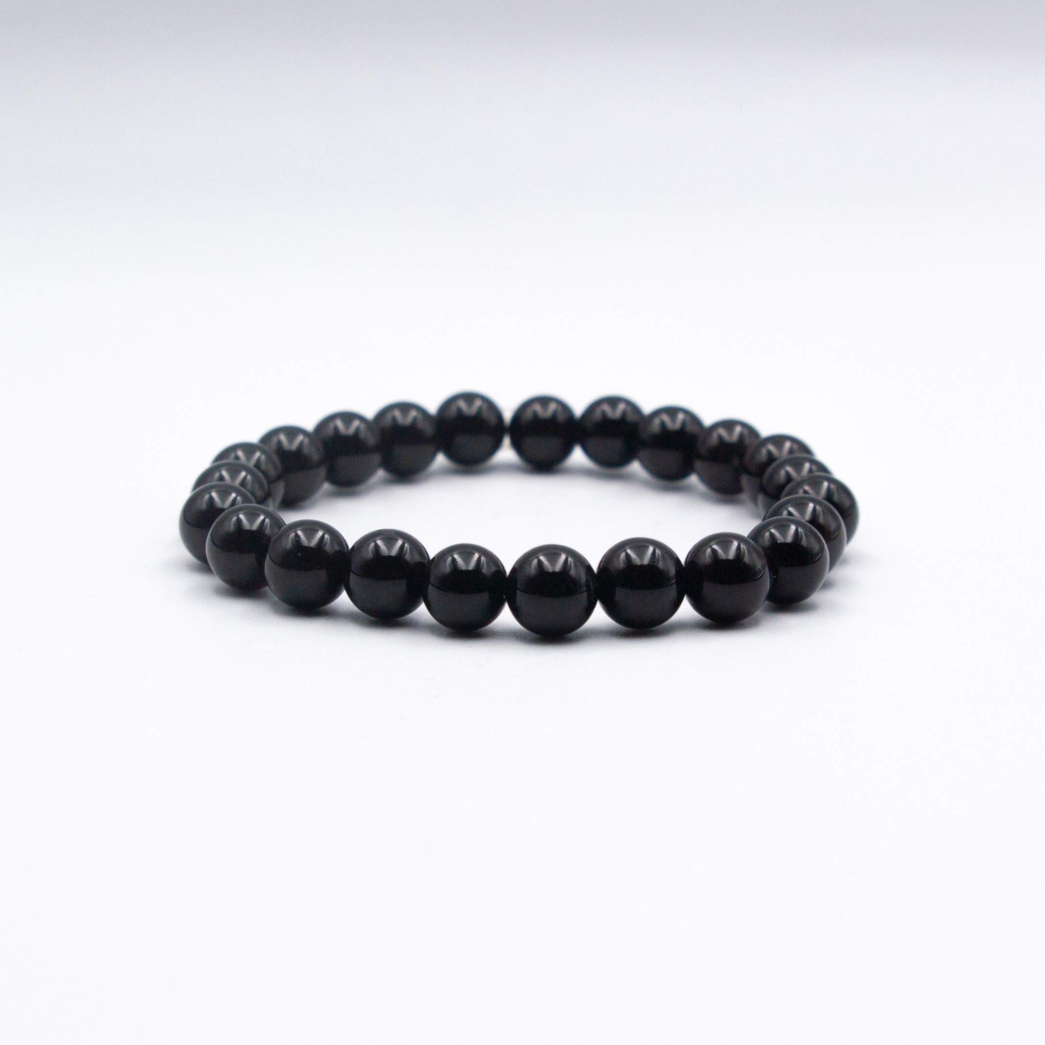Natural Black Tourmaline Crystal Bracelet (8mm) Ganesh Himal Nepal Handpicked