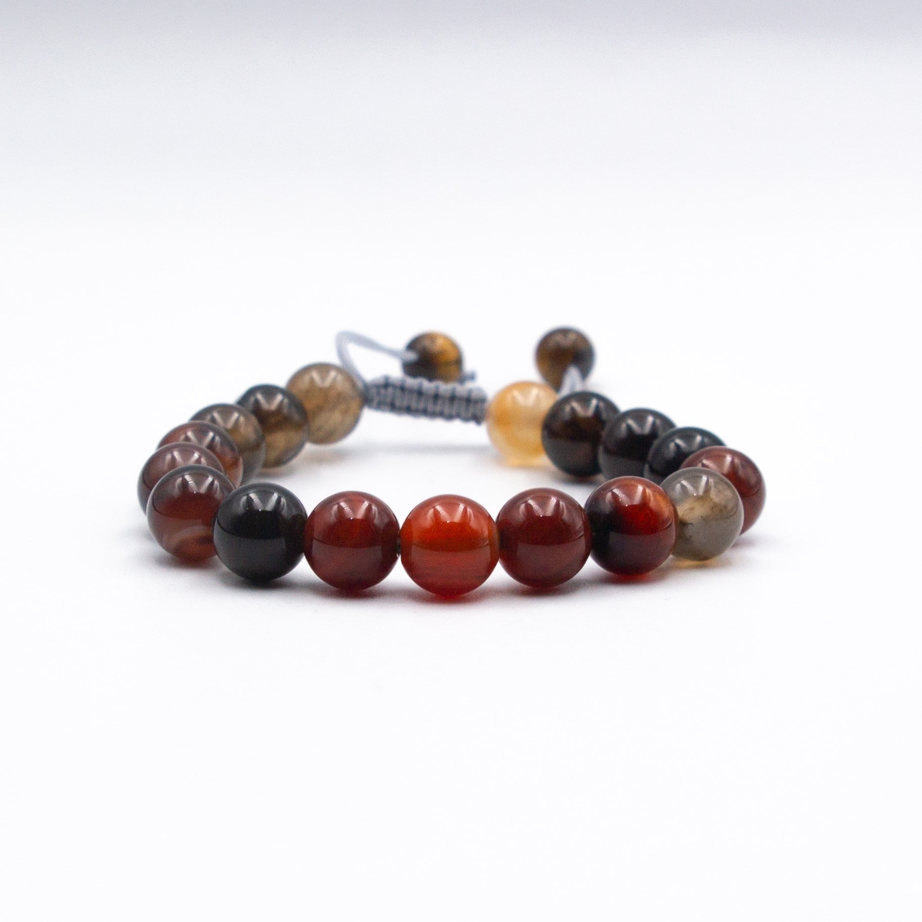 Natural Botswana Agate Crystal Bracelet (10mm) with threads