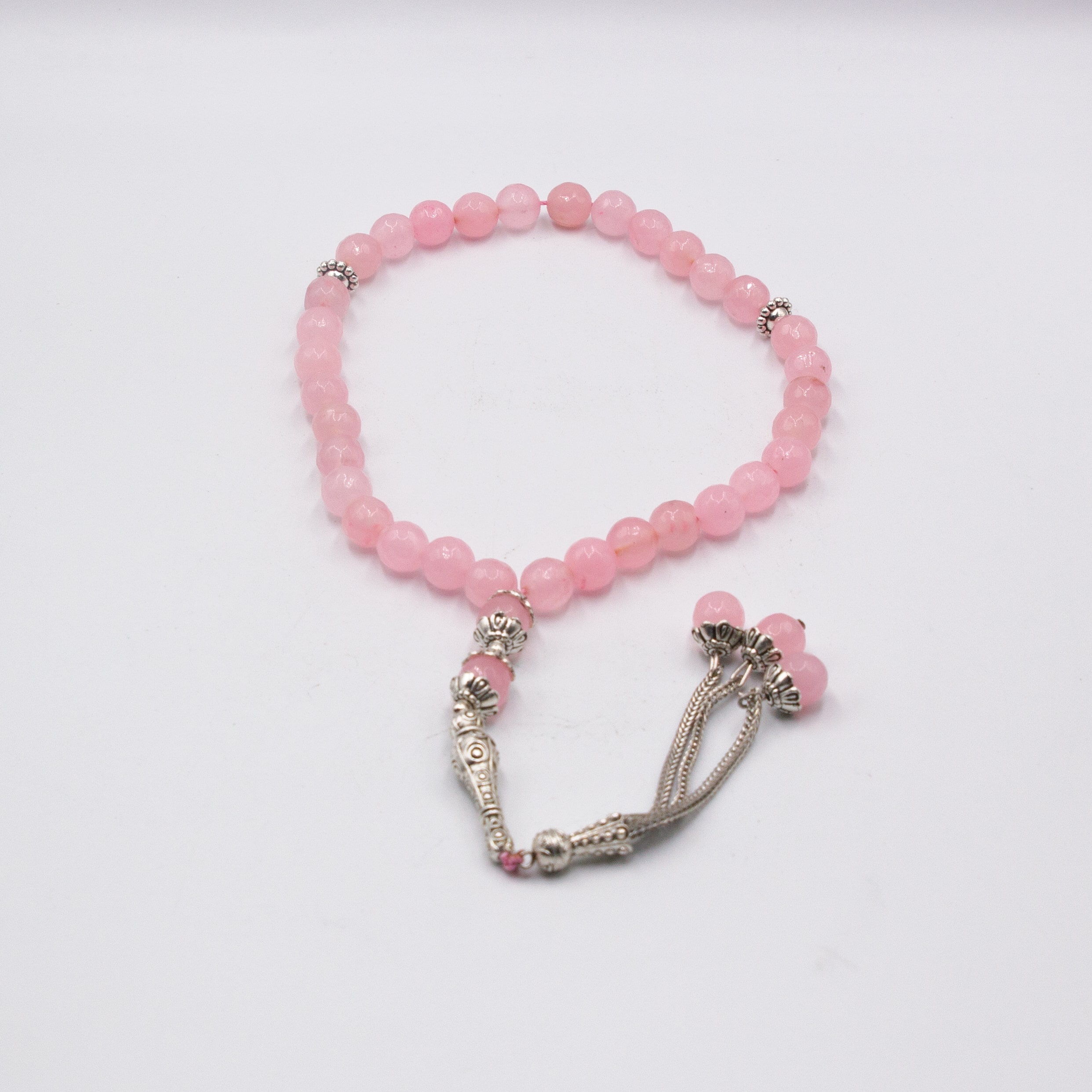 Natural Rose Quartz Crystals Tasbih Prayer Beads (10mm – 33 beads)