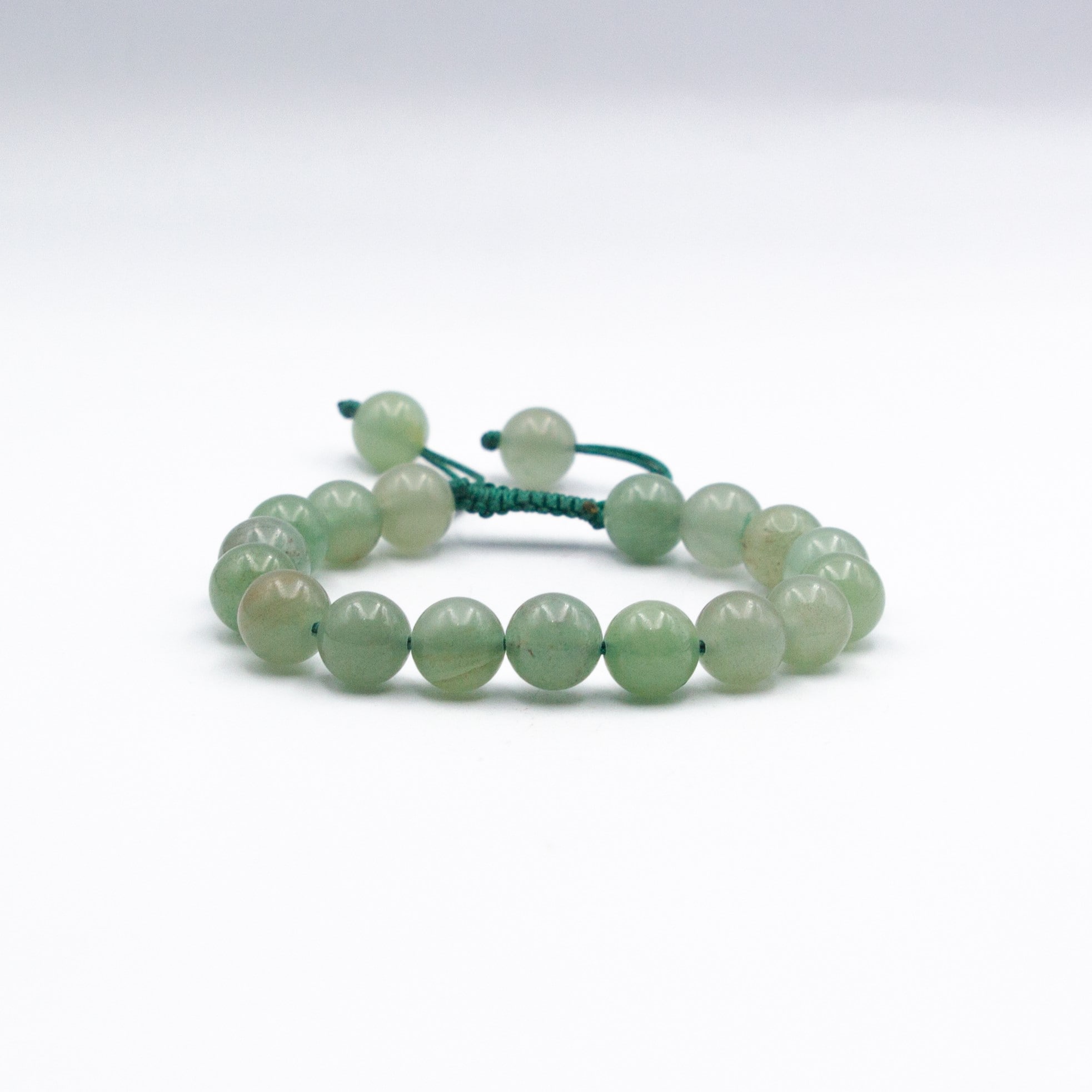 Natural Green Aventurine Crystal Bracelet (10mm) with threads